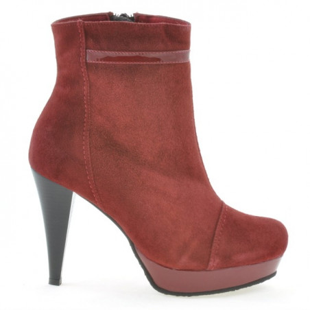 Stivaletti donna 1130 bordeaux antilope