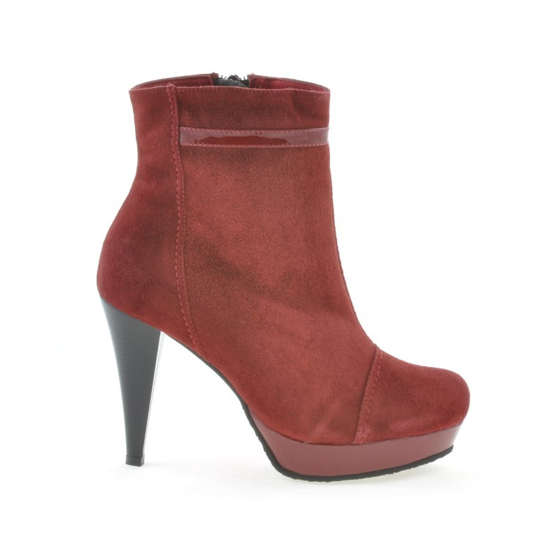 Stivaletti donna 1130 bordeaux antilope