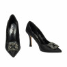 Scarpe eleganti donna 1339 satin nero