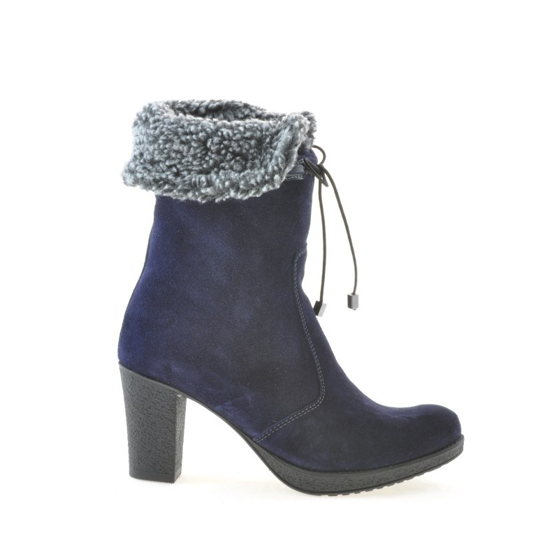 Stivali donna 3266 indaco velluto