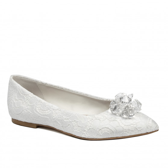 Ballerine donna 1354 raso bianco