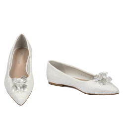 Ballerine donna 1354 raso bianco