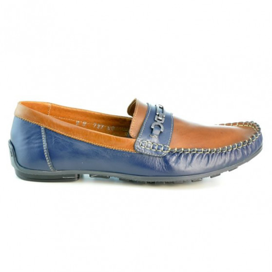Mocassini da uomo 737 indaco+marrone