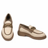Scarpe casual donna 6092 rafia beige combinato