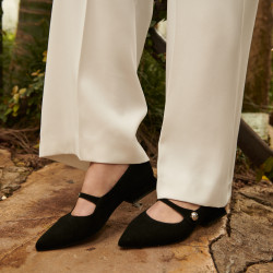 Ballerine donna 1340 nero velluto lifestyle