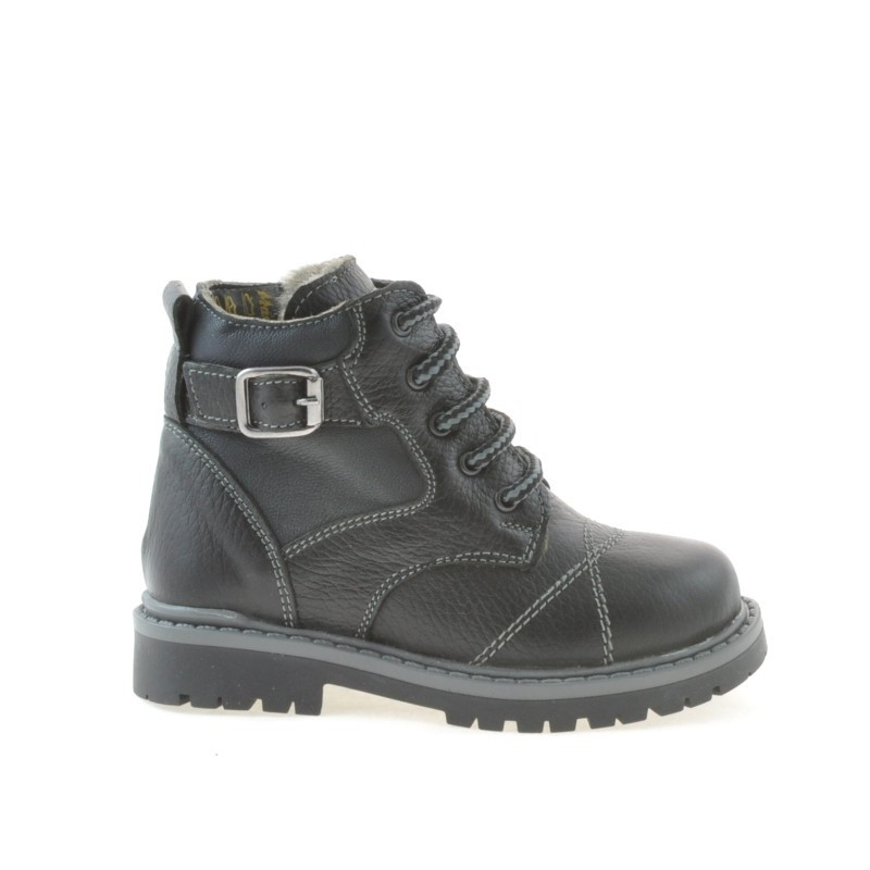 Stivaletti bambini piccoli 21c nero+grigio