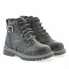 Stivaletti bambini piccoli 21c nero+grigio