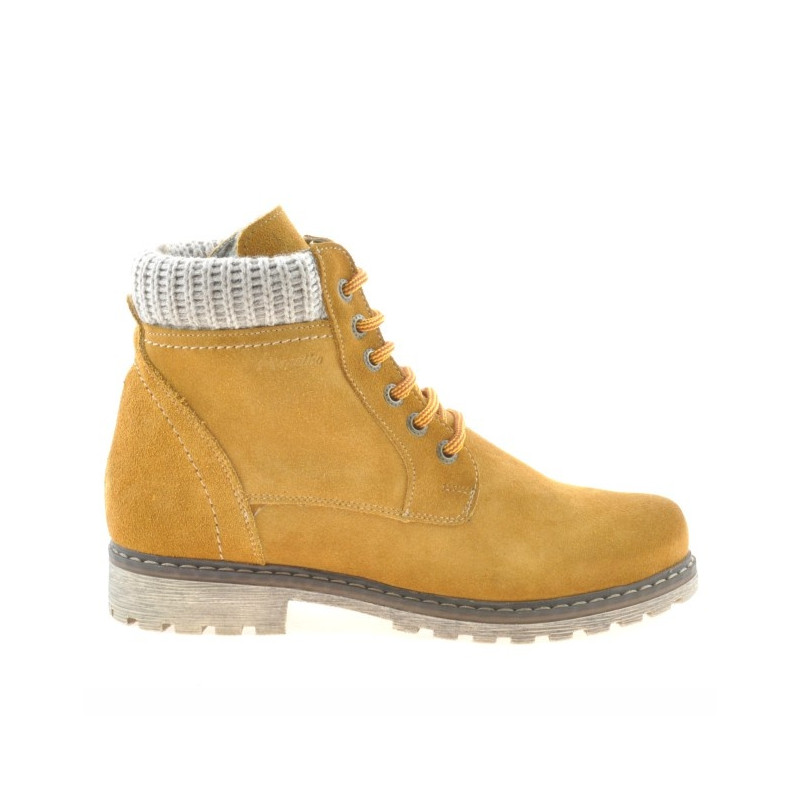 Stivaletti donna 3269 giallo velour