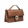 Borsa donna a mano 039g marrone cognac