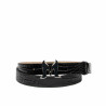 Cintura donna 41-1m coccodrillo lacca nera