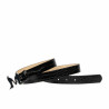 Cintura donna 41-1m coccodrillo lacca nera