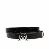 Cintura donna 41-1m coccodrillo lacca nera