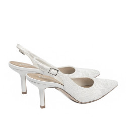Sandali donna 1353 satin bianco