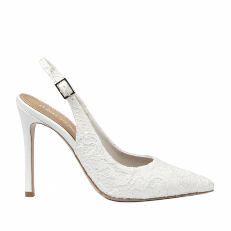 Sandali donna 1352 raso bianco