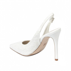 Sandali donna 1352 raso bianco