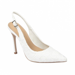 Sandali donna 1352 raso bianco