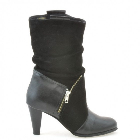 Stivali donna 1117 nero antilope combinato