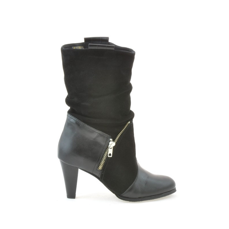 Stivali donna 1117 nero antilope combinato