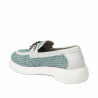 Scarpe casual donna 6092 rafia blu combinato