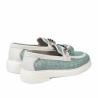 Scarpe casual donna 6092 rafia blu combinato