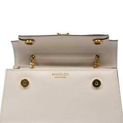 Borsa da donna a tracolla 041g panna saffiano