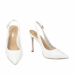 Sandali donna 1352 raso bianco