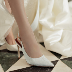 Sandali donna 1352 raso bianco lifestyle
