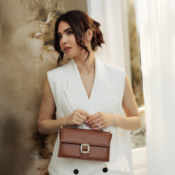 Borsa donna a mano 039g marrone cognac lifestyle