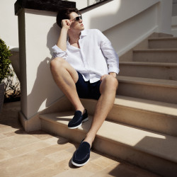 Mocassini uomo 980 indigo velluto lifestyle