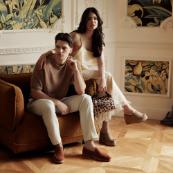 Mocassini uomo 980 cammello in velluto lifestyle