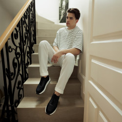 Scarpe casual/sport uomo 986 nero combinato lifestyle