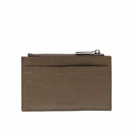 Portacarte 209g 01 croco marrone scuro