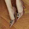 Scarpe eleganti donna 1339 satin nude lifestyle