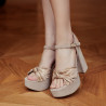 Sandali donna 1310 sabbia velour