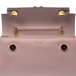 Borsa da donna a tracolla 041g rosa cipria saffiano