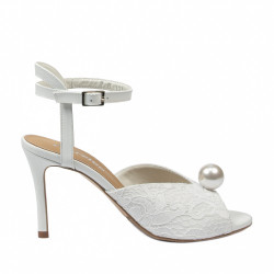Sandali donna 1351 raso bianco