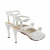 Sandali donna 1351 raso bianco