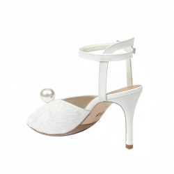 Sandali donna 1351 raso bianco