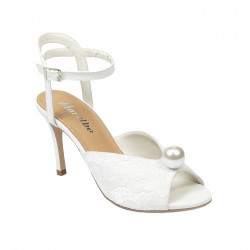 Sandali donna 1351 raso bianco