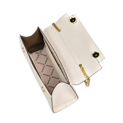 Borsa da donna a tracolla 041g panna saffiano