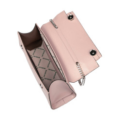 Borsa da donna a tracolla 041g 01 rosa cipria saffiano