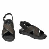 Sandali uomo 364 nero combinato