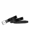 Cintura uomo 71b nero lucido+nero traforato