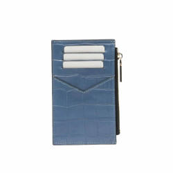 Portafoglio 209g croco blue sky