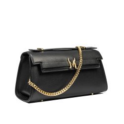 Borsa donna a tracolla 041g nera napa