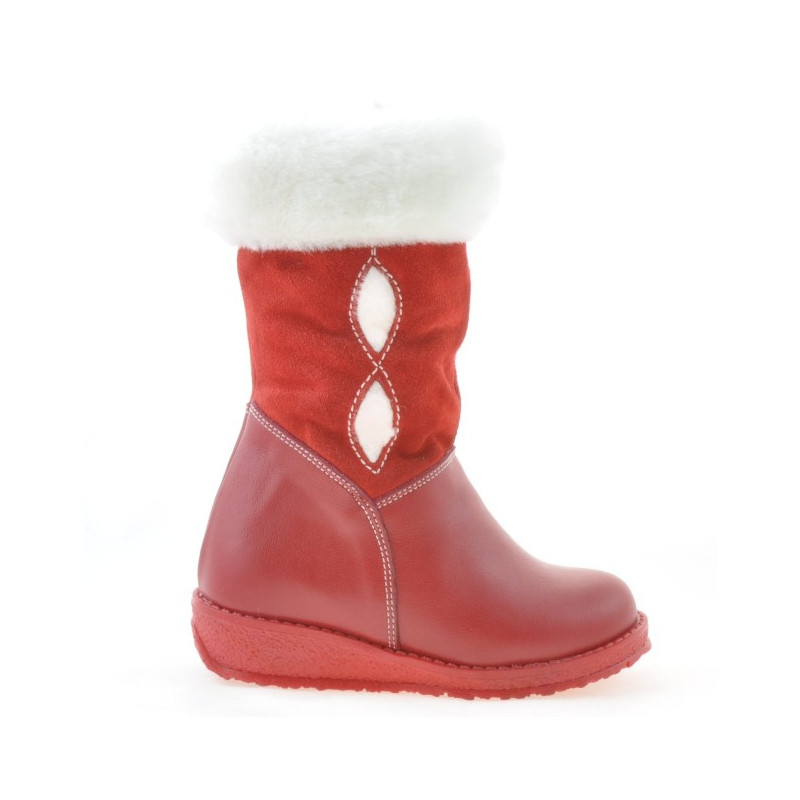 Stivaletti bambini piccoli 24c rosso combinato