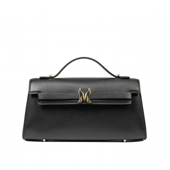 Borsa donna a tracolla 041g nera napa