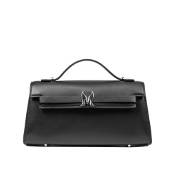Borsa donna a tracolla 041g 01 nero napa