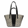 Borsa da spiaggia donna 044g 01 rafia nero