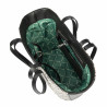 Borsa da spiaggia donna 044g 01 rafia nero